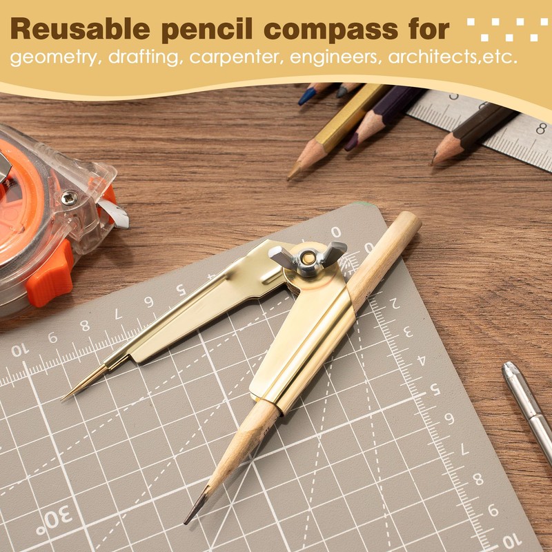 Dreyoo 2 Pack Pencil Compass and Scriber, 8 Inch Compass