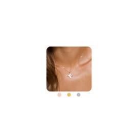 LOLIAS Women's Clover Chain 925 Silver Chain with Pendant Necklace Women's Four Leaf Clover Charm Chain Jewellery Gold/Silver/Rose Gold
