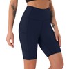 Persit Women's Short Leggings, Opaque Cycling Shorts with Pockets, navy