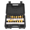 15Pcs Router Bit Straight Slotting Router Bit Cutter Tool Set