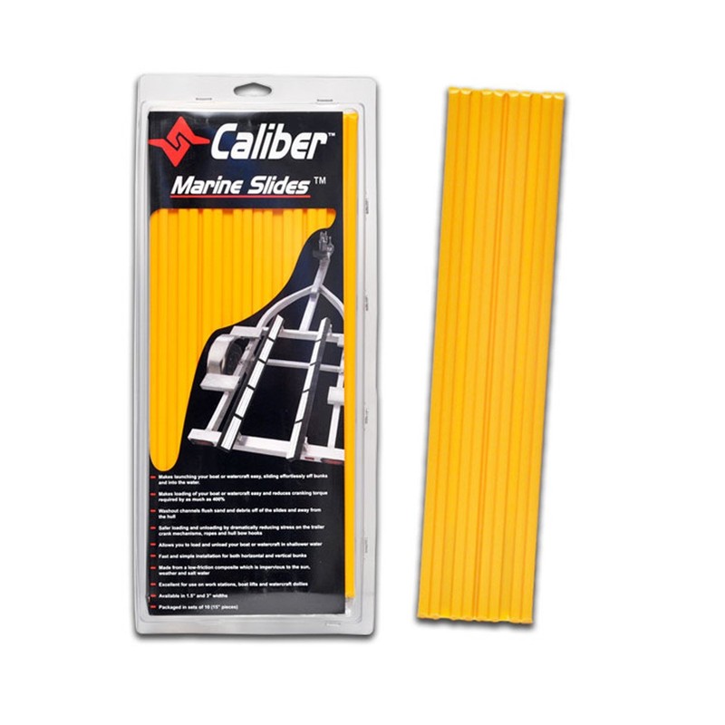 Caliber Marine Trailer Bunk Slides, 3" X 15", 10-Pack Yellow
