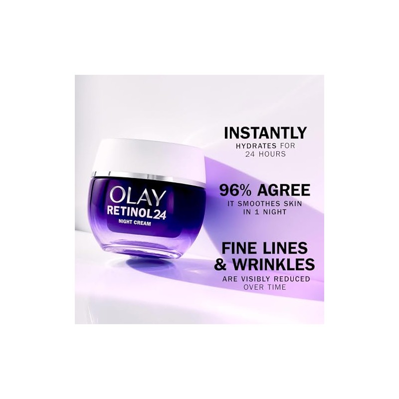 Olay Retinol 24 Night Cream Face Moisturiser, 50ml