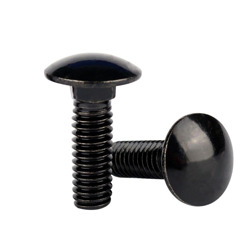 VAMUOEFL 5/16-18 x 3/4" Carriage Bolts Screws Black Finish, Round