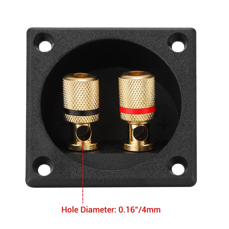 Facmogu 2PCS 2.2 Inch Square 2-Way Speaker Box Terminal Cup