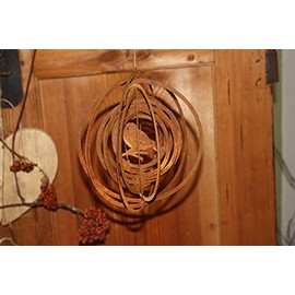 Rostikal Wind Chime with Bird 18 cm Garden Decoration Vintage Rust Decoration Hanging Decoration Garden Decoration