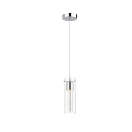 Alice Modern 1-Light Pendant Ceiling Light Fixture, Integrated Led and Premium Bubble Glass, for Kitchen Island, Hallway, Entryway, Passway, Dining Room, Bedroom, Balcony Living Room