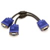 15P VGA Splitter Cable 1 Male to 2 Female Y
