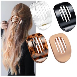 Cosmeria Set of 4 French Hair Clips for Women, Flat Hair Clips with Strong Hold, Elegant Hair Clips for Thick and Thin Hair