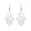 Hamsa Hand of Fatima Hexagram Earrings Star of David Evil