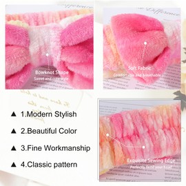 2 Pack Makeup Hair Headband, Spa Bowknot Hair Bands for Women Yoga Sports Gifts, Soft Skincare Headband for Shower Washing Face