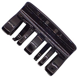 Topkids Accessories 8.5cm Black or Brown Tort Hair Claw Clip, Detail Hair Claw for Women & Girls, Thick Hair Claw Clip, Hair Clips for Ladies, Women’s Claw Clips for Thick Hair (Black Rectangle)