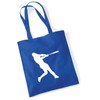 Huuraa Tote Bag Baseball Silhouette Geschenk 10 Liter Bright Royal
