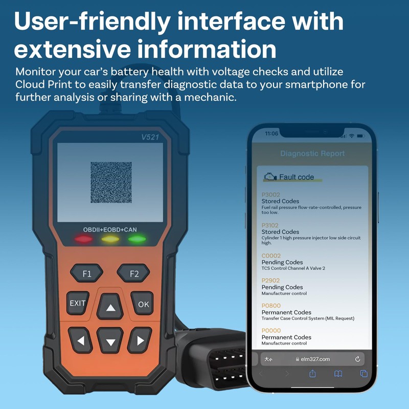 OBD2 Scanner Diagnostic Tool [Upgraded] by MMOBIEL - Check Engine