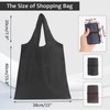 Niuoppy 4PCS Polyester Reusable Shopping Bags, Foldable Shopping Bag, Washable
