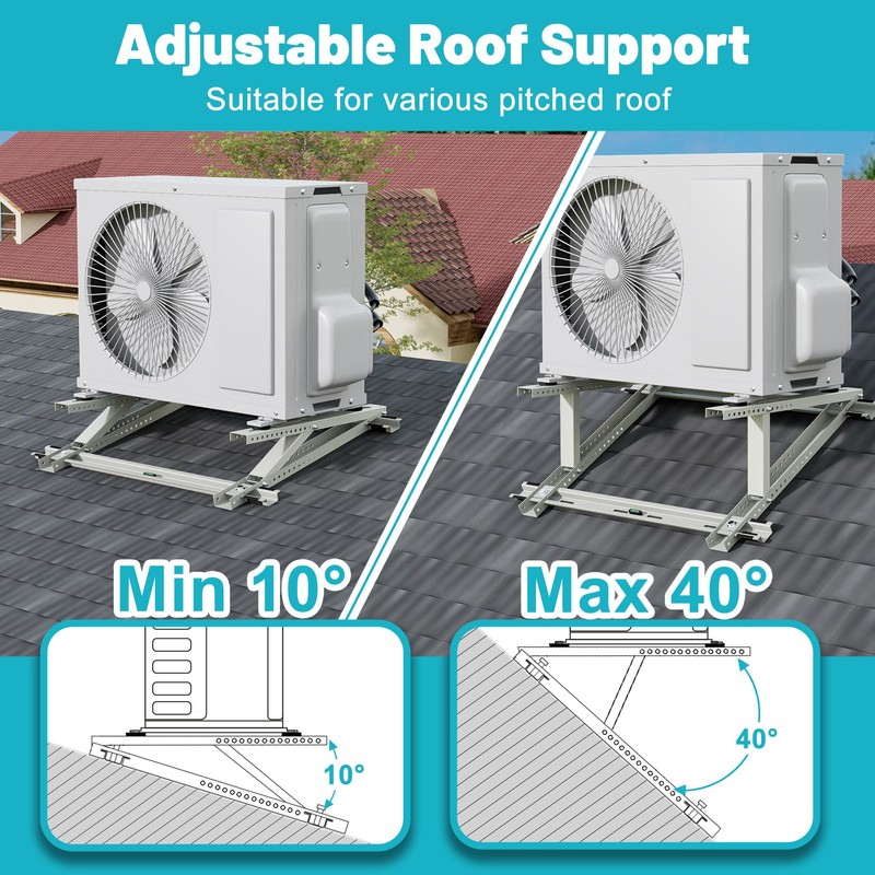Rooftop Mini Split Mount Bracket 9,000 to 24,000 BTU, Heavy