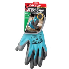 Dekton 8/M Flexi Grip Latex Coated Working Gloves | Ultimate Protection for DIY and Tradesmen | Ultra Grip Material | CE Cat 2 and EN388 Certified | Ideal for Protection in Various Task