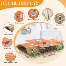 18 Pack Roach Killer Indoor Infestation Double Buckle, Adjustable Inlet Cockroach Killer Indoor Home Roach Traps Indoor Glue Traps Child Pet Friendly | Dwcom Trap