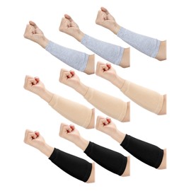 9 Pares Protectores de Brazos para Piel Fina y Hematomas Mangas Protectoras para Personas Mayores (Negro, Gris, Beige)