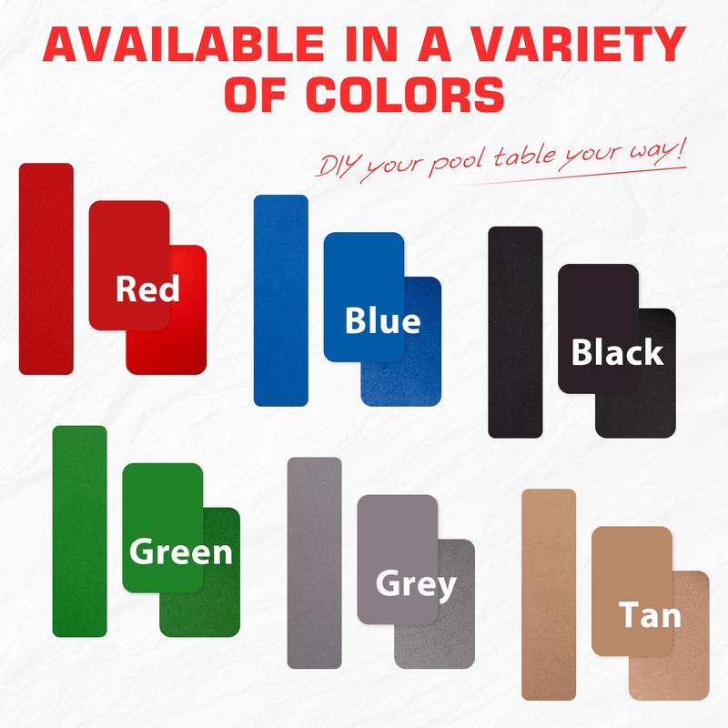 iEsstros 8FT Pool Table Felt Red 8ft Billiard Cloth with