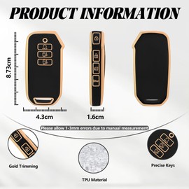TOOMUME Key Case TPU Car Key Case Fits Kia Sportage R QL NQ5 GT-Line Grand Sorento 4 MQ4 Ceed CD Sportswagon Optima NIRO EV6, Key Cover Protection Key Shell - Smart Key