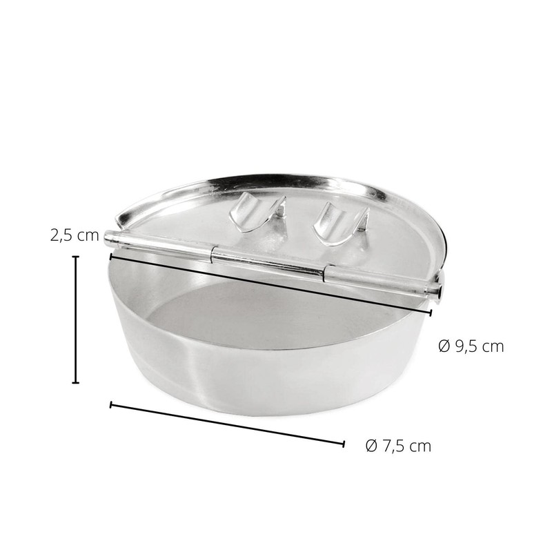 EDZARD Folding ashtray Herald, silver plated, ø 3,9 in