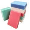 7-Pack Rectangular Bath Sponges - Pink, Green, Blue, White -