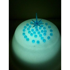 Narco 63 Aqua 5MM Globe Pins & 1 Aqua Snowflake Star for Ceramic Christmas Tree