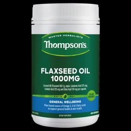 Thompsons Flaxseed Oil Gel-Free 1000mg 400 Vegi Capsules