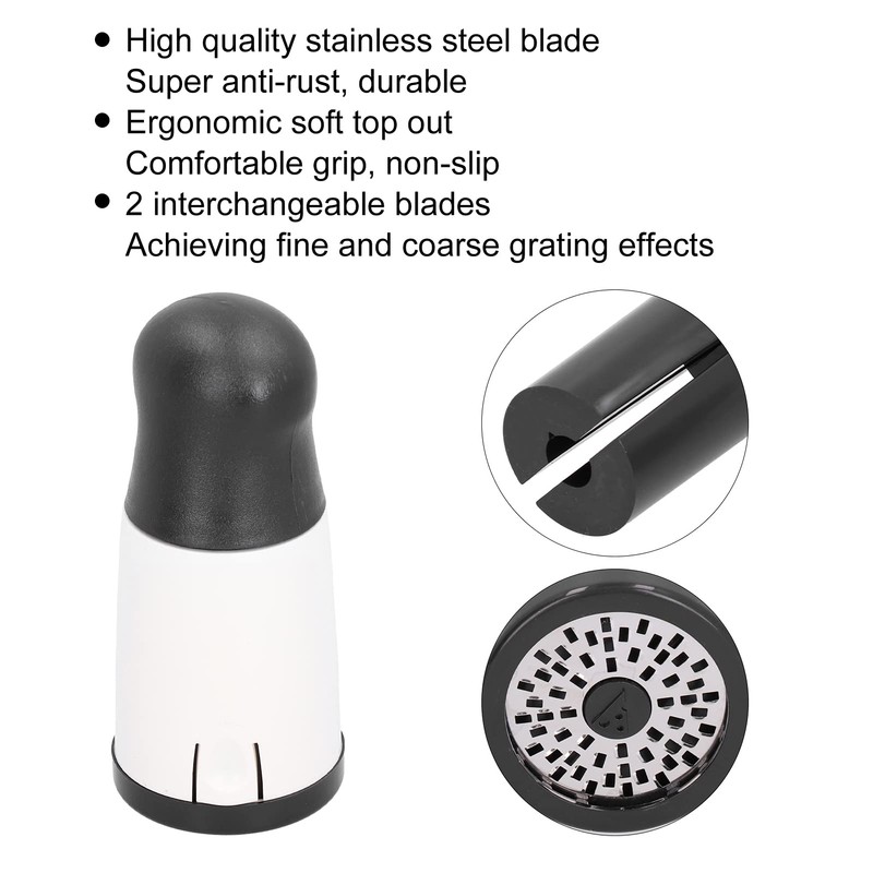 Cheese Grater Stainless Steel with Interchangeable Blades Cheese Grinder Cheese