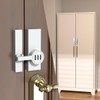 INIRET White 180 Degree Black Barn Door Lock,Mechanical Password Lock,3