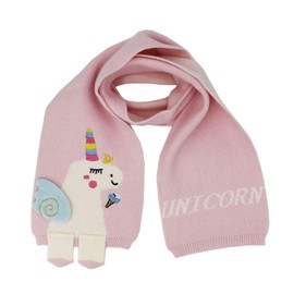 Newfancy Kids Girls Boys Winter Cute Unicorn Scarf Shawl Warm Soft Cozy Fashion Knit Neck Warmer Scarfs Toddler, Pink, One_Size