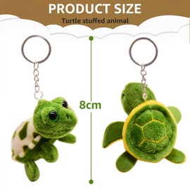 2 Pieces Turtle Keychain, Turtle Plush Toy, Keychain Plush Turtle, Cute Animal Pendant, Bag Doll Pendant, Mini Turtle Pendant