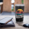 Bocce Ball Pointing Player Gift Retro Sunset Stainless Steel Insulated