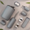 IMAVO Grey Bathroom Set,22Pcs Bathroom Accessories Set with Shower Curtain,Trash