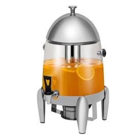 CRYBY 400W Electric Hot Beverage Dispenser, 12L/3.2Gal Hot Drinks Dispenser with Heating Plate & Refrigeration Tube, Stainless Steel Coffee Chafer Urn Electric Hot Chocolate Juice Machine, 110V