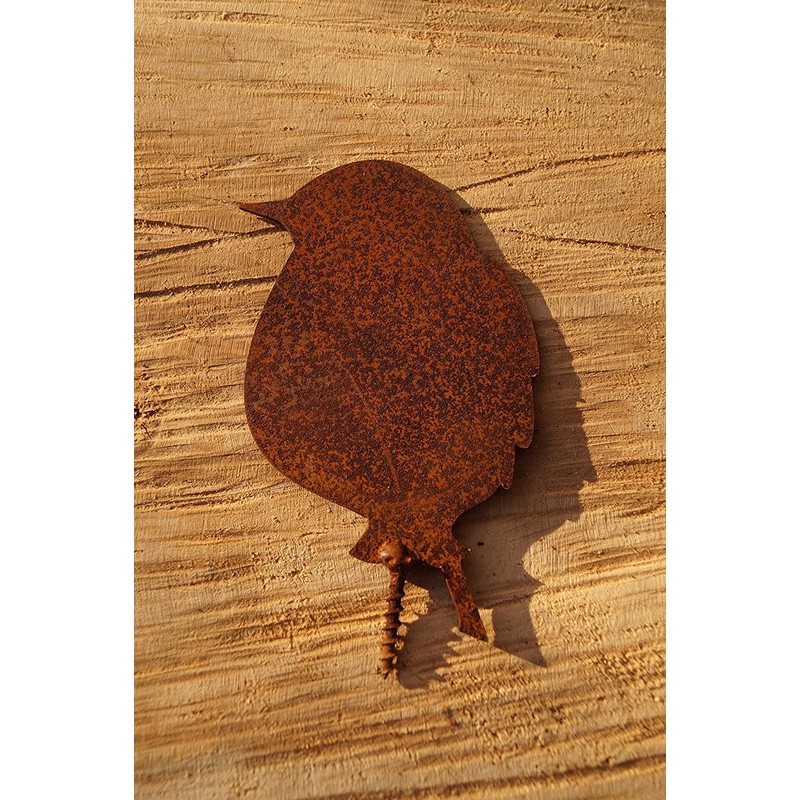 Dewoga Edelrost birds with screw for screwing in wood, 4
