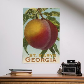 Lantern Press 16x24 Inch Giclee Print, St. Marys, Georgia, Vintage Lithograph