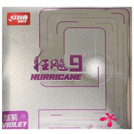 Ppbigu DHS Hurricane 9 Colorful Table Tennis Rubber/Ping Pong Rubber, 2.15mm, Hardness 38 Degree, with Free Rubber Protected Sleeve Adhesive Film (Violet)
