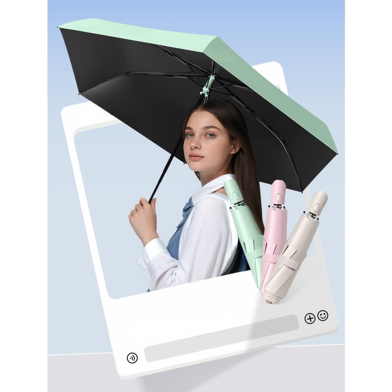 Mini Lightweight Automatic Open/Close Travel Folding Umbrella with Teflon Coating