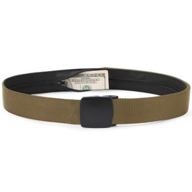 SUOSDEY Travel Money Belt, Nylon Hidden Money Pocket Belt with Plastic Buckle