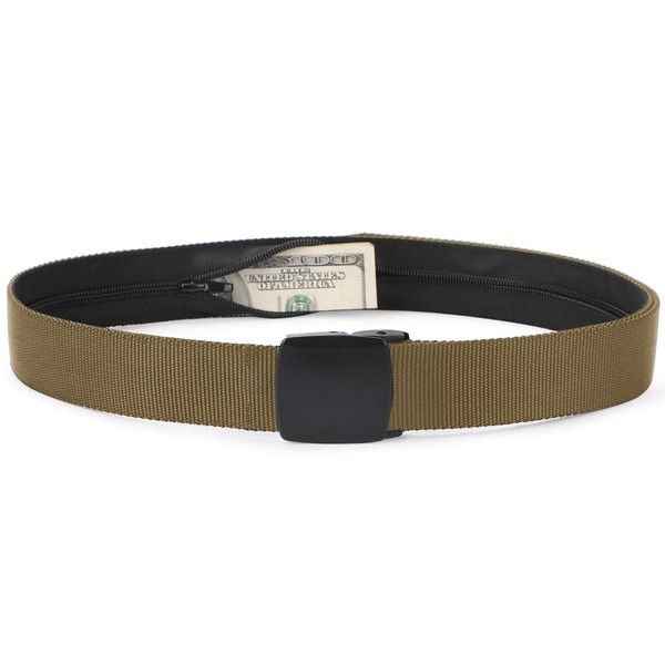 SUOSDEY Travel Money Belt, Nylon Hidden Money Pocket Belt with