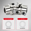 cciyu Chrome Steering joints 13/16-36 Spline X 3/4" DD U-Joint