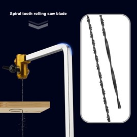 VGOL 24PCS Scroll Saw Blades Set with Spiral Teeth for Metal Wood Plastic Sawing Wood Cutting Shaping Jewelry Making Metalworking Crafting 130mm (#1 - #8)