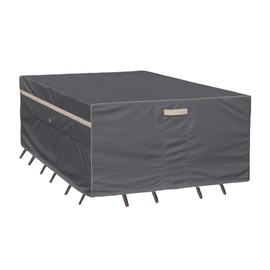 Garden Balsam Heavy Duty Waterproof Patio Furniture Covers,Fade Resistant Outdoor Table and Chair Covers Rectangular 110"Lx 83"D x 28"H Dark Grey