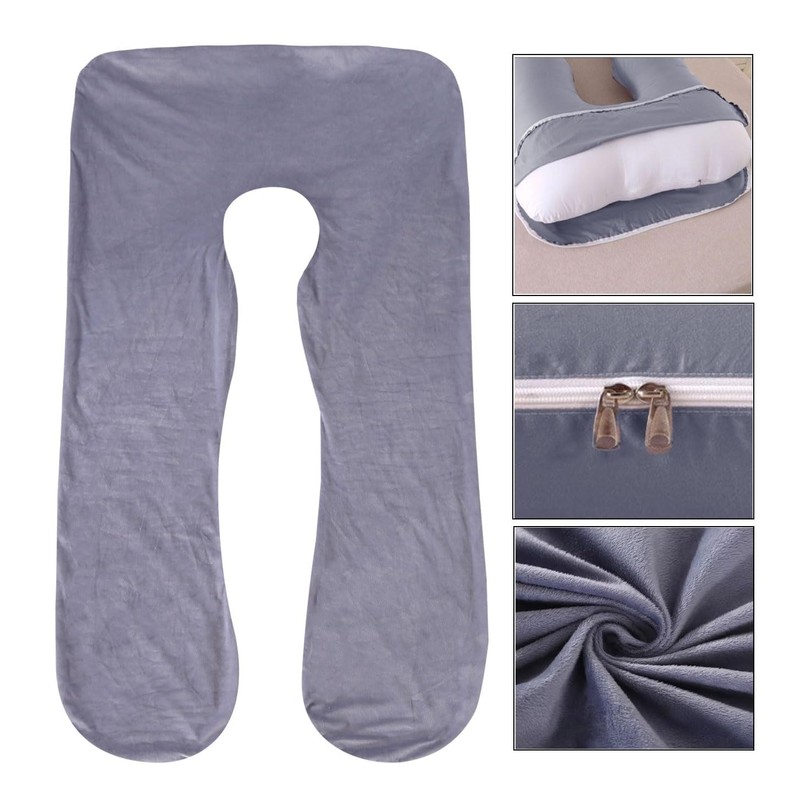 LNGJIN U-shaped pillowcase for pregnancy pillow, 140 x 80 cm,