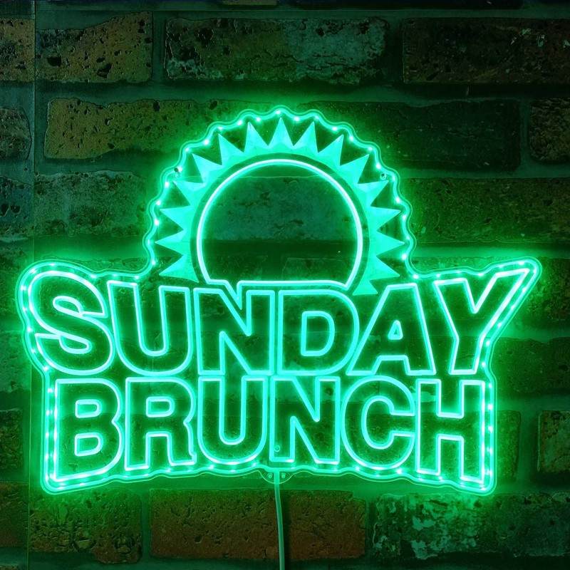 ADVPRO Sunday Brunch Breakfast Lunch RGB Dynamic Glam LED Sign