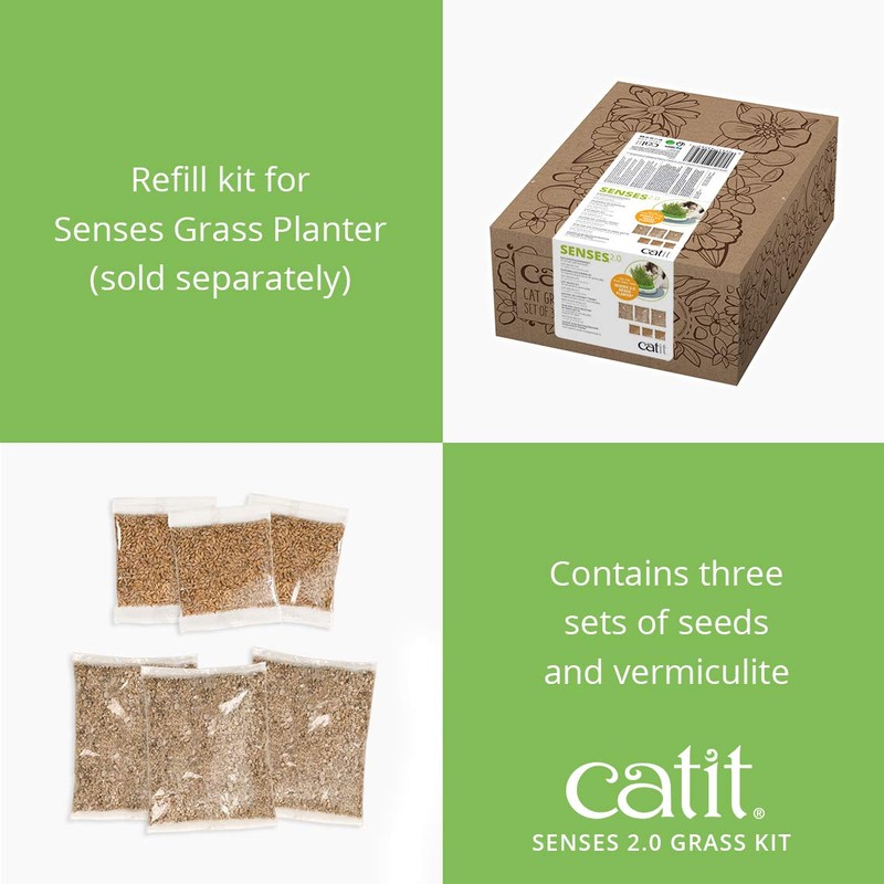 Catit Cat Grass Kit for the Catit Senses Grass Planter,