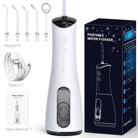 300ML 4 Modes Type c Rechargeable Dental Teeth Cleaner Cordless Waterflosser Dental Irrigator Water Dental Flossercolor: Black