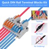 5CS DIN Rail Terminal Blocks Kit, 2 in 8 Out