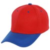 TOP HEADWEAR Curve Bill Adjustable Baseball Cap, Red/Blue